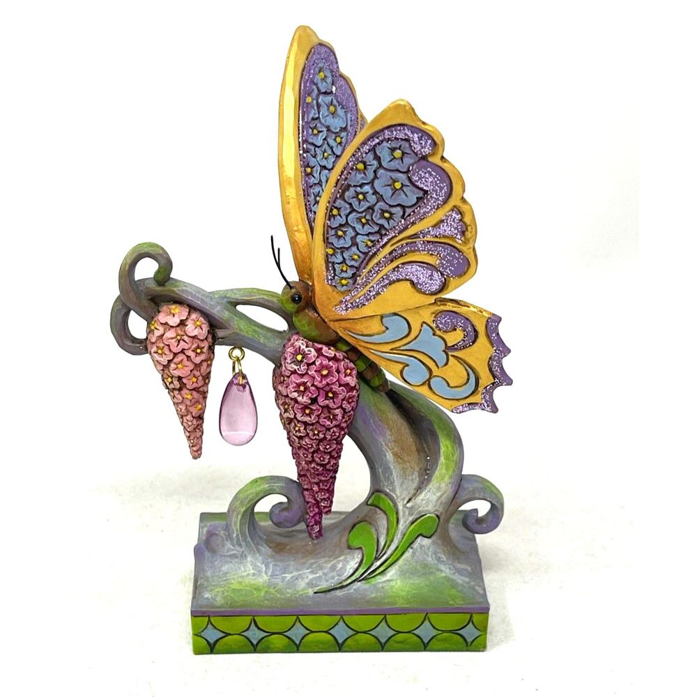 Jim Shore Butterfly Kisses Spring Wonderland Sparkly Figurine #4051433 2015